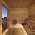 Alta Log Sauna: Finse Sauna met Overkapping-Finesse Wellness BV