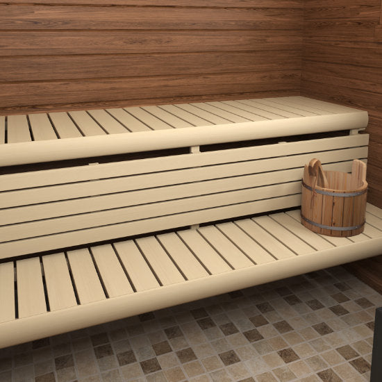 Alta Log Sauna: Finse Sauna met Overkapping-Finesse Wellness BV