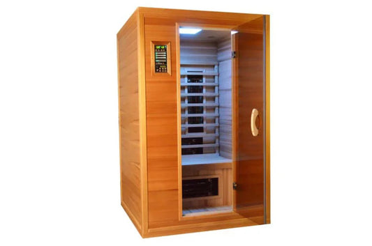 FS 120 Deluxe Cerderhouten Infrarood Sauna met glasdeur-Finesse Wellness BV