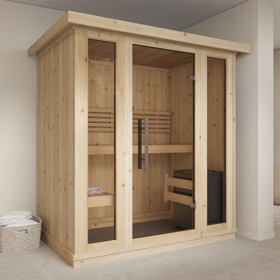 Inuti Binnensauna Medium: Ontspanning in uw eigen Finse Sauna-Finesse Wellness BV