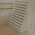 Ergonomische sauna rugsteun van Abachi hout-Finesse Wellness BV