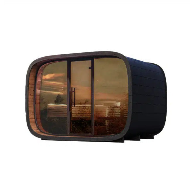 Round Cube Design Buitensauna Serie - Finesse Wellness BV
