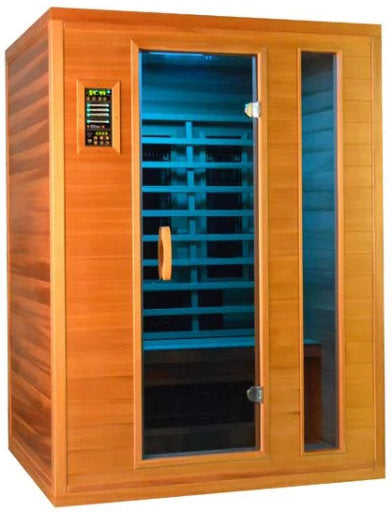 FS 140 Deluxe Cerderhouten Infrarood Sauna met glasdeur - Finesse Wellness BV